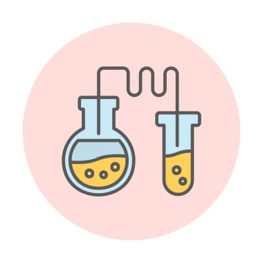 Test tüplü kimya laboratuvarı. Kimya konsepti                                             