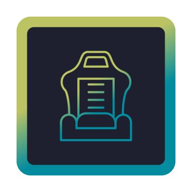 araba koltuğu simgesi, vektör illüstrasyonu 