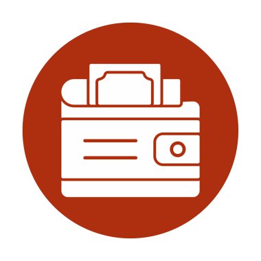 Cüzdan. Web simgesi basit vektör çizimi tasarımı