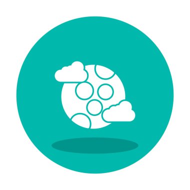 Dolunay düz ikonu. vektör illüstrasyonu 