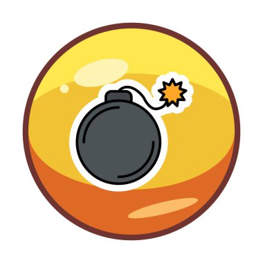 karikatür bombası, vektör illüstrasyonu