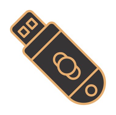 usb flash disk simgesinin vektör çizimi 