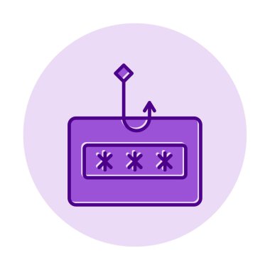 parola phishing simge vektör illüstrasyon tasarımı