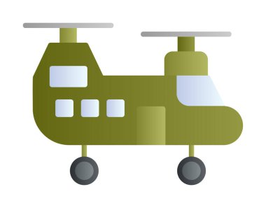 Askeri Heliciopter vektör ikonu. biçim düzdür  