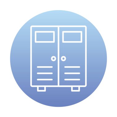 Lockers web simgesi, vektör illüstrasyonu                