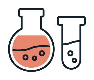 Matara ikonu. Laboratuvar ekipmanları. vektör illüstrasyonu.                     