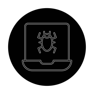 dizüstü bilgisayar simgesi, vektör illüstrasyonu basit tasarım