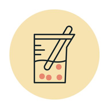 Beaker modern simgesinin vektör illüstrasyonu                          