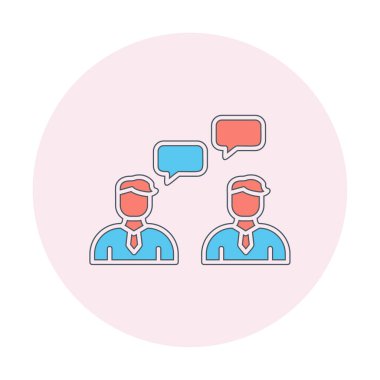 Basit Çalışma İletişim simgesi, vektör illüstrasyonu