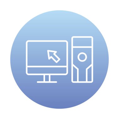 kişisel bilgisayar simgesi, vektör illüstrasyonu basit tasarım