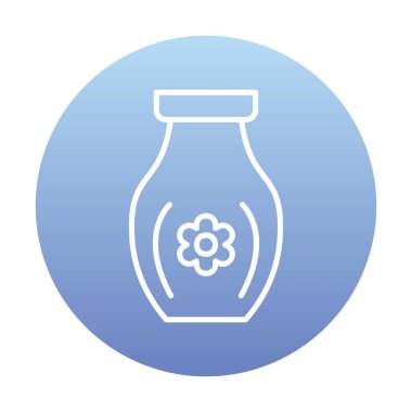 sake in jar simgesi, düz vektör illüstrasyonu