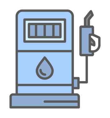 Basit Düz Yakıt ikonu vektör çizimi