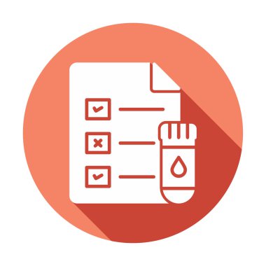 Tıbbi Test Raporu ikon vektör illüstrasyonu 