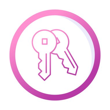 anahtar simgesi. düz dizayn. vektör illüstrasyonu 