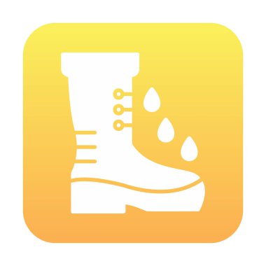 Basit Rainboot simgesi, vektör illüstrasyonu