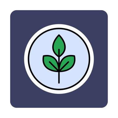 Yaprak logosu tasarımının vektör çizimi. Ekoloji kavramı 