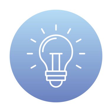 Ampul simgesi beyaz arkaplanda izole edildi 