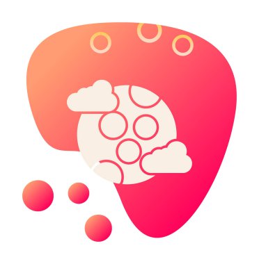 Dolunay düz ikonu. vektör illüstrasyonu 