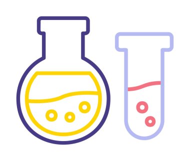 Matara ikonu. Laboratuvar ekipmanları. vektör illüstrasyonu.                     