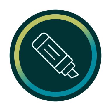 İşaretleyici. Web simgesi basit illüstrasyon                       