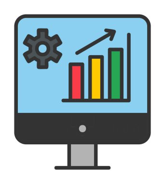 Pazar analiz simgesi vektör illüstrasyonu