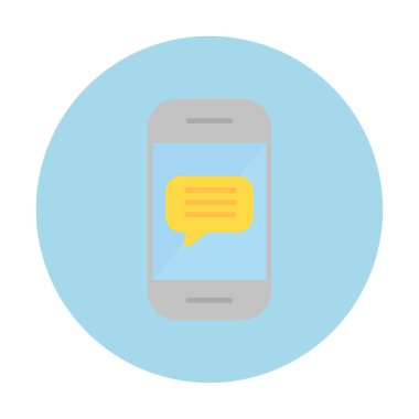 Sohbet ikonu vektör çizimi. Telefon İletisi                          