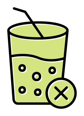 Meyve suyu işareti yok. Web simgesi basit illüstrasyon 