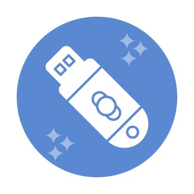 usb flash disk simgesinin vektör çizimi 