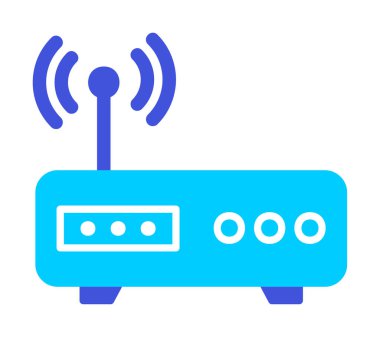 Basit Modem simgesi vektör illüstrasyonu