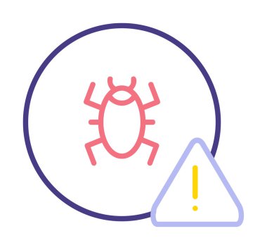 düz CD virüs ikon vektör çizimi