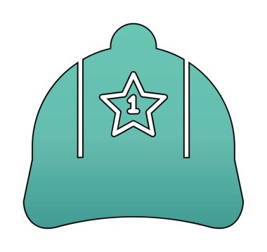 Bir numaralı simge ile kapağın vektör illüstrasyonu 