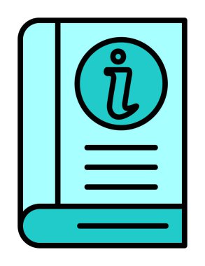 Bilgi Defteri simgesi. dosya simgesi. vektör illüstrasyonu