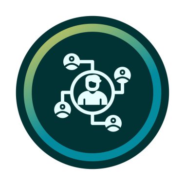 Vektör olarak basit bir düz sosyal ağ simgesi. logotype