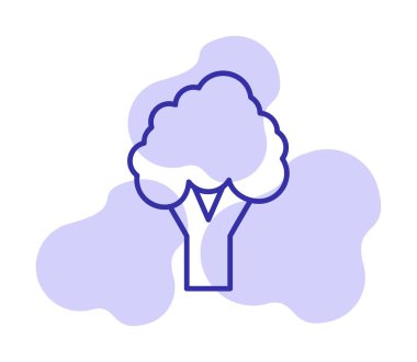 brokoli web simgesi, vektör illüstrasyonu  