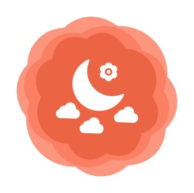 Ay simgesi, vektör illüstrasyonu basit tasarım