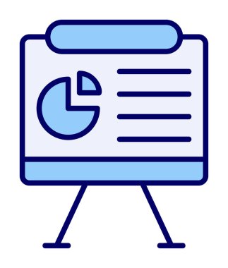 Sunum tahtası simgesi, vektör illüstrasyonu   