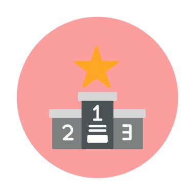 Podyum Şampiyonası ikon vektör illüstrasyonu