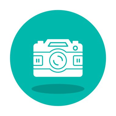 fotoğraf makinesi ikon vektör illüstrasyonu                      