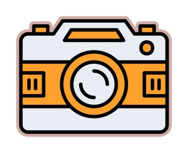 fotoğraf makinesi ikon vektör illüstrasyonu                      