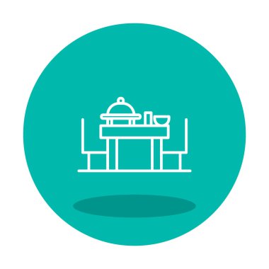 Basit ziyafet simgesi, vektör illüstrasyonu