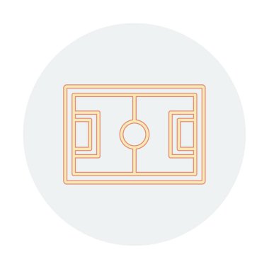 Basit düz futbol ikonu vektör illüstrasyonu