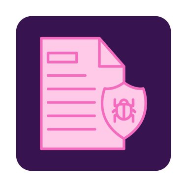 Hata kalkanı simgesi, vektör illüstrasyonlu dosya simgesi 