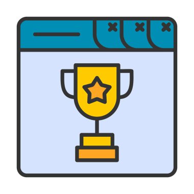 kupa ikonu vektör illüstrasyonu