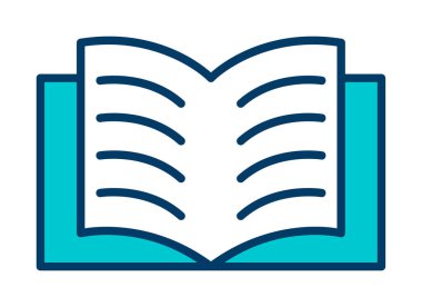 Basit düz Kitap simgesi tasarımı