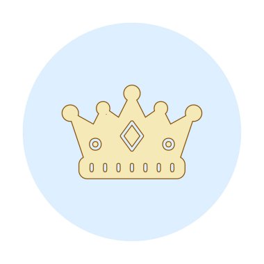 Taç düz simge vektör çizim