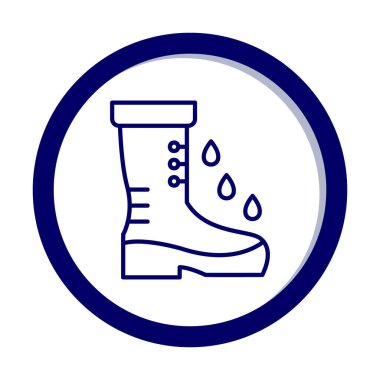 Basit Rainboot simgesi, vektör illüstrasyonu