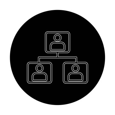 Basit ağ simgesi, vektör illüstrasyonu