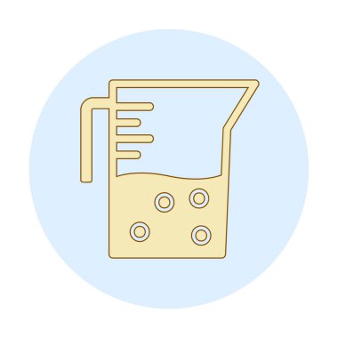 Beaker modern simgesinin vektör illüstrasyonu                          