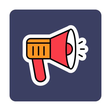 megafon ikonu. Hoparlör vektör illüstrasyonu. düz dizayn