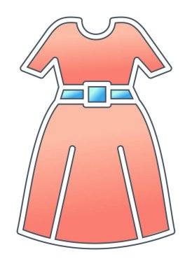 elbise web simgesi, vektör illüstrasyonu